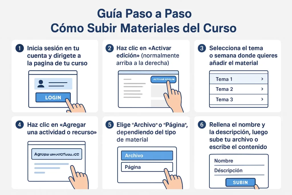 Guía Paso a Paso: Cómo Subir Materiales del Curso